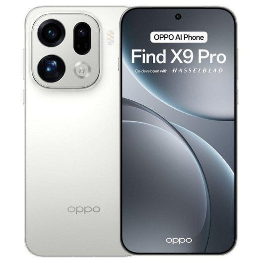 OPPO Find X9 Pro 16GB 512GB 6.78" AMOLED 5G Dual SIM 200MP Zoom IP69 7500mAh Android 16 Weiß