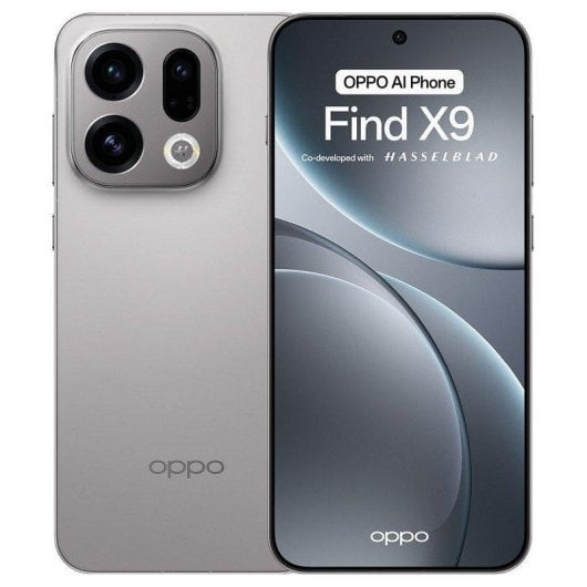 OPPO Find X9 12GB 512GB 6.59" AMOLED 5G Dual SIM 120Hz IP69 7025mAh Android 16 Grau