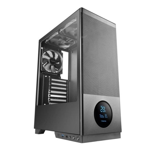 PC-Gehäuse Tacens Sagitta20 LED-Panel 3x 120-mm-Lüfter Tempered Glass ATX Schwarz