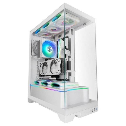 Caja Mars Gaming MC-PRISMA Triple Cristal ARGB Blanco Semitorre ATX