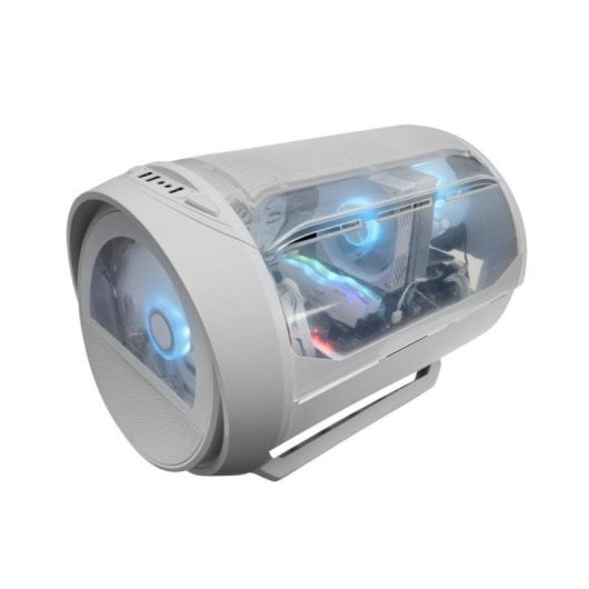 Boîtier Gaming Mars Gaming MC-CYLON Mini-tour Blanc RGB MicroATX Verre Trempé