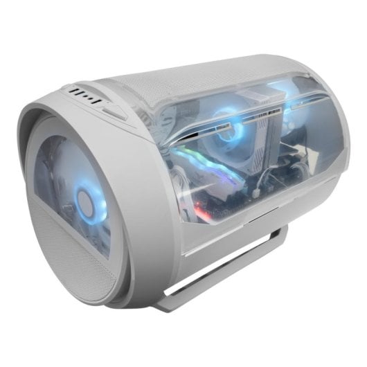 Boîtier Gaming Mars Gaming MC-CYLON Mini-tour Blanc RGB MicroATX Verre Trempé