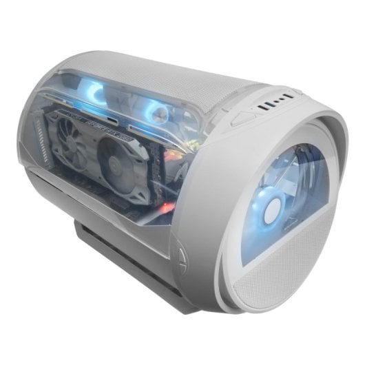 Boîtier Gaming Mars Gaming MC-CYLON Mini-tour Blanc RGB MicroATX Verre Trempé