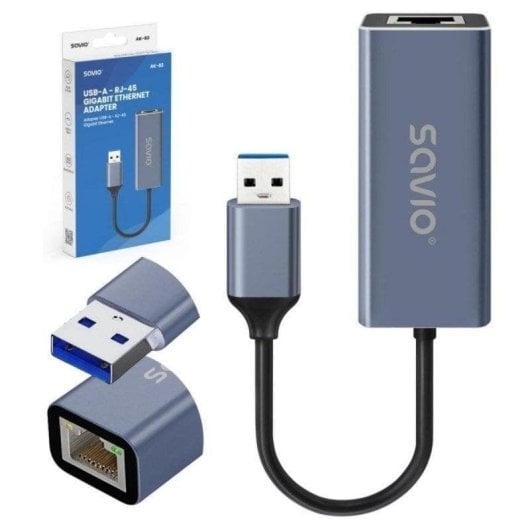 Savio AK-83 Adattatore USB-A a Gigabit Ethernet 1000 Mbps Plug and Play
