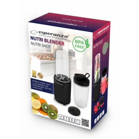 Batidora de vaso Esperanza EKM029 0,8 L 700 W Fun. impulso Picahielos Negra