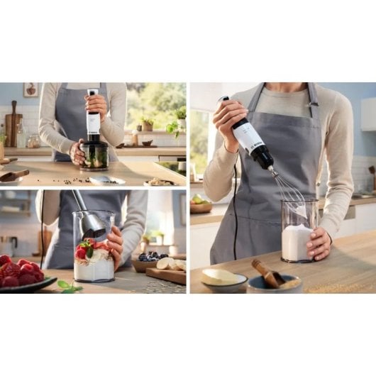 Batidora de inmersión Bosch Serie 4 MSM4W221 600W vaso 0,6L acero/plástico
