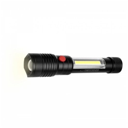Taschenlampe Esperanza Apate Schwarz LED 2 Lampen 3 W Wasserdicht Zoom