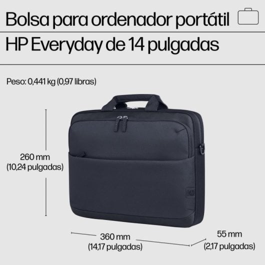 Borsa notebook HP Everyday 14" Grigia Impermeabile Tracolla Rimovibile 9L