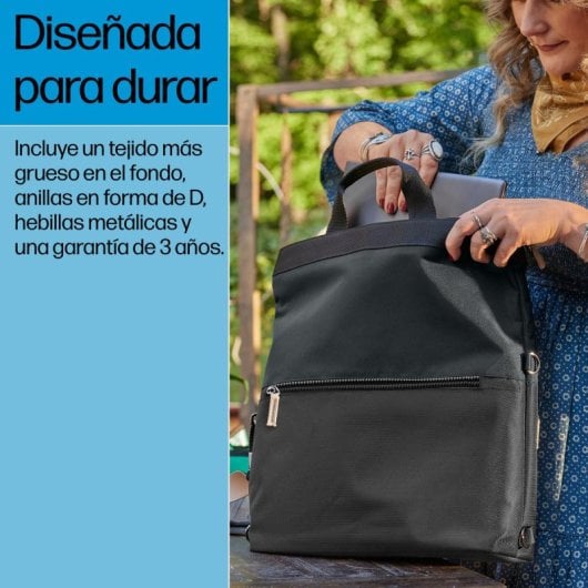 Mochila HP Convertible 14" Poliéster Preta Resistente Água 18L Universal