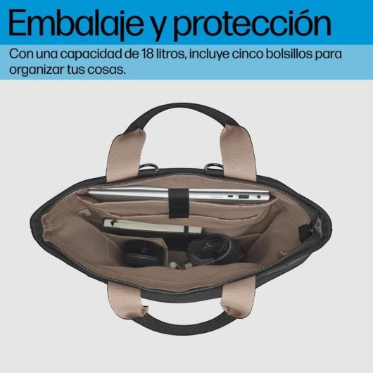 Mochila HP Convertible 14" Poliéster Preta Resistente Água 18L Universal
