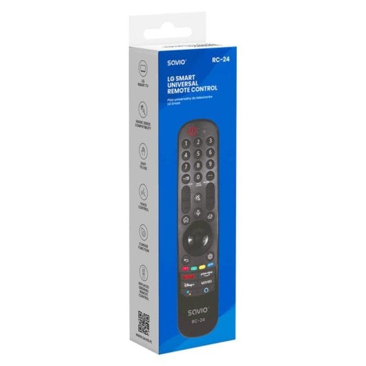 Comando Universal Savio RC-24 LG Smart cursor e voz Preto