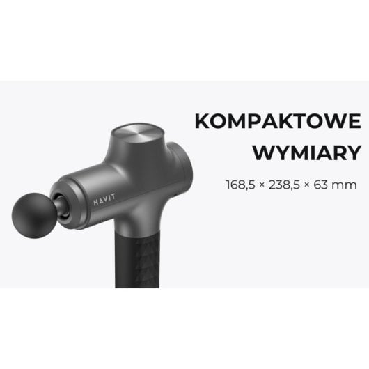 Appareil de massage Havit MG1503 Noir vibration chaleur sans fil poignée ergonomique