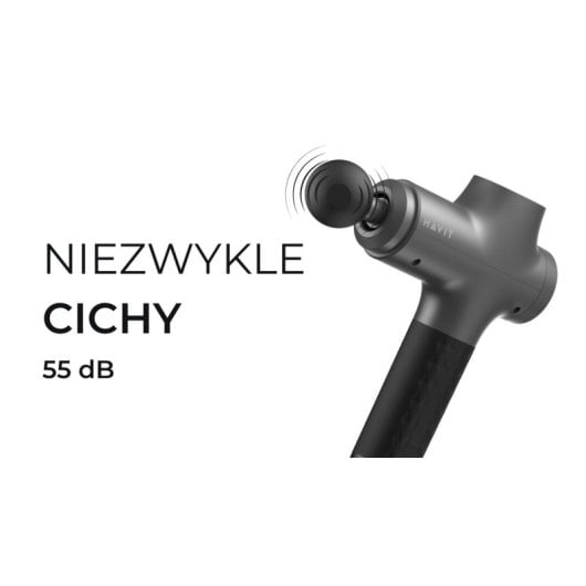 Appareil de massage Havit MG1503 Noir vibration chaleur sans fil poignée ergonomique