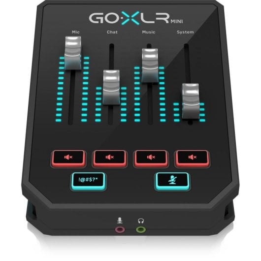 Mesa de Mistura TC-Helicon GO XLR Mini 24bit 48kHz Phantom Power