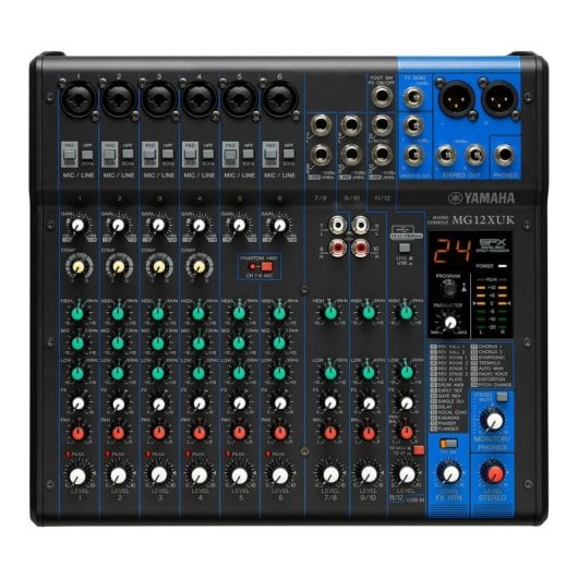 Mischpult Yamaha MG12XUK 12 Kanäle 24 Bit USB Schwarz