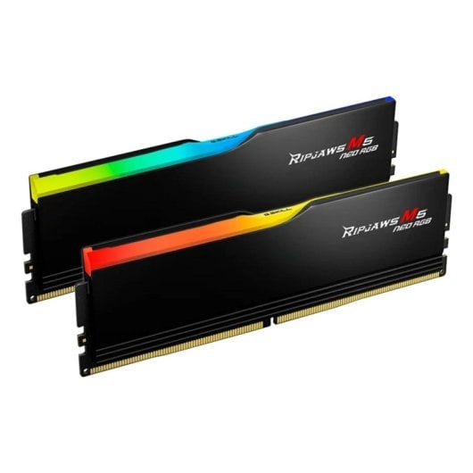 Memoria RAM G.Skill Ripjaws M5 RGB F5-6000J3636F32GX2-RM5NRK 64GB 2x32GB DDR5 6000MHz CL36 RGB Intel XMP AMD EXPO Multicolore