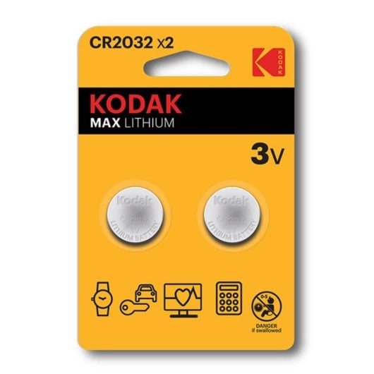 Batería Kodak CR2032 Litio 3 V 210 mAh Pack 2 Unidades