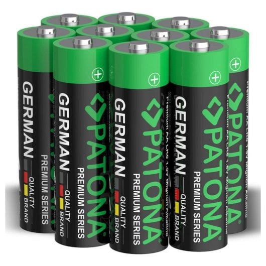 Bateria AA Patona Alcalina 1,5 V Preto Verde Pack 10 unidades