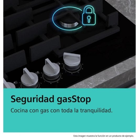 Placa de gas Siemens iQ500 EP6A6PI10 4 zonas cristal templado negro 59 cm