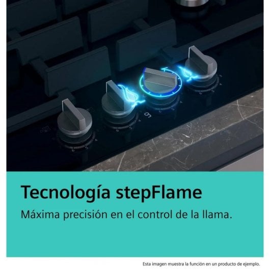 Placa de gas Siemens iQ500 EP6A6PI10 4 zonas cristal templado negro 59 cm