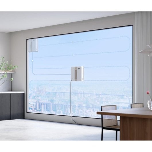 Robot Lavavetri Ecovacs WINBOT MINI aspirazione batteria compatto 63 dB beige bianco