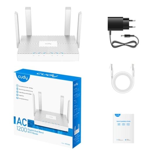 Router Cudy WR1300E Gigabit Ethernet 1167 Mbps WiFi 5 Doble Banda 4 Antenas