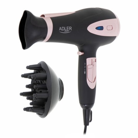Asciugacapelli Adler AD 2248B Ionico 2200W 2 Velocità 3 Livelli Calore