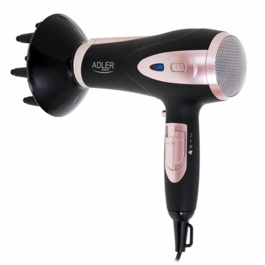 Asciugacapelli Adler AD 2248B Ionico 2200W 2 Velocità 3 Livelli Calore