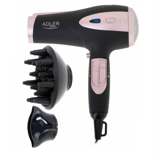 Asciugacapelli Adler AD 2248B Ionico 2200W 2 Velocità 3 Livelli Calore