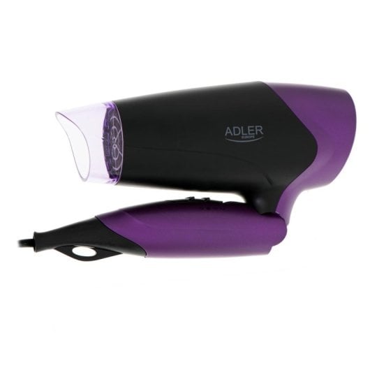 Asciugacapelli Adler AD 2260 1600W Nero Viola Compatto Manico Pieghevole