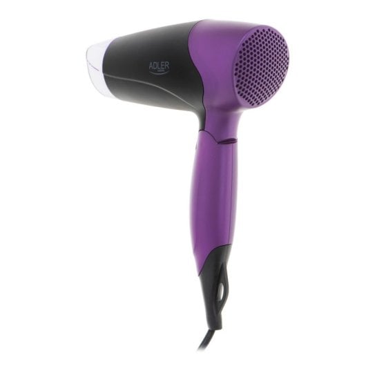 Asciugacapelli Adler AD 2260 1600W Nero Viola Compatto Manico Pieghevole