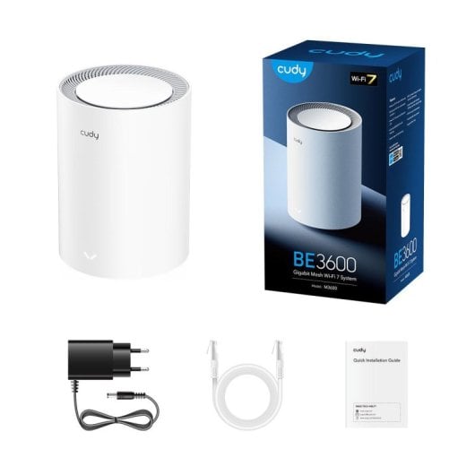 WiFi Mesh Cudy 1 Nodo 2882 Mbps Cobertura Avançada com Wi-Fi 7 e MU-MIMO