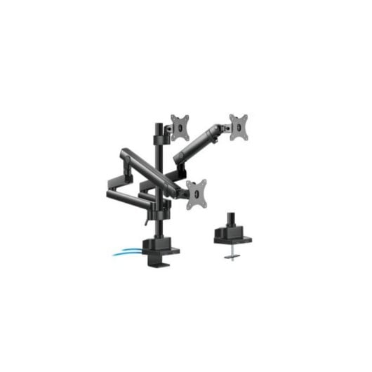 Support écran Apple Maclean MC-811 27" triple bras ajustable aluminium