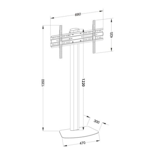 Support TV Roline Techly ICA-TR27 32-55 pouces 40 kg gestion câbles