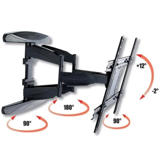 Support mural Roline Techly ICA-PLB 172L 40-80" Acier 50kg Inclinable Noir
