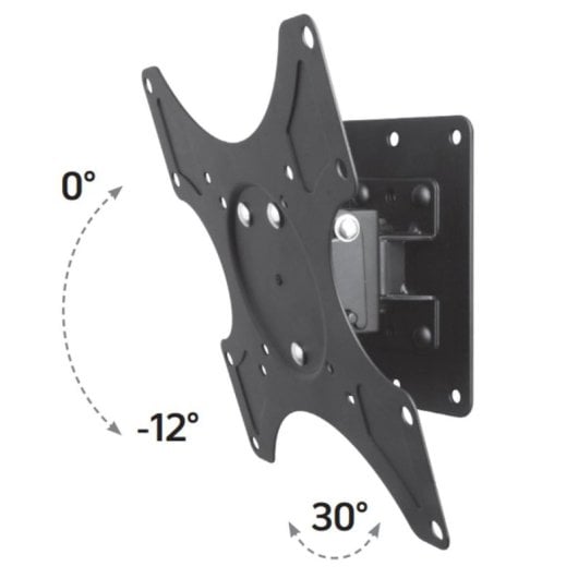 Support mural TV Roline ICA-LCD 2900B 19-37 pouces inclinaison pivot 25 kg noir