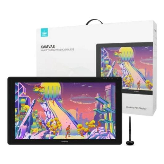 Tableta gráfica Huion Kamvas 24 Plus 23.8" QHD IPS Pen Touch USB negra