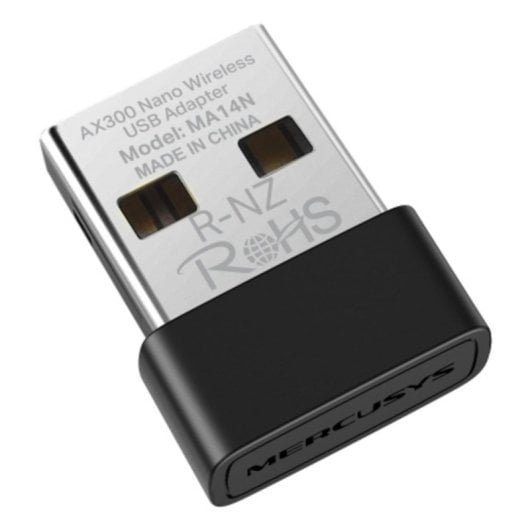 Adaptador USB Mercusys MA14N Wi-Fi Alámbrico Preto Metálico
