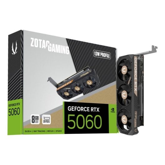 Tarjeta Gráfica Zotac GeForce RTX 5060 Low Profile 8GB GDDR7 Reflex 2 RTX AI DLSS4