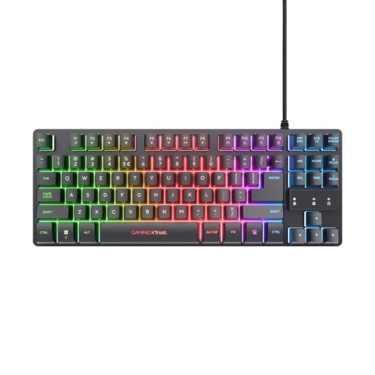 Teclado de membrana Trust GXT 833 Thado Layout NL retroiluminado multicolor