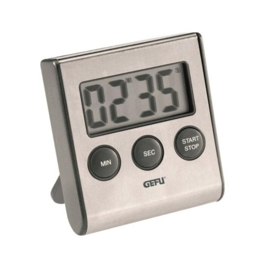 Temporizador digital GEFU CONTARE preto aço inox até 99 min