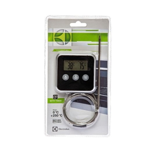 Termómetro Digital Electrolux E4KTD001 Inoxidável Temporizador Preto