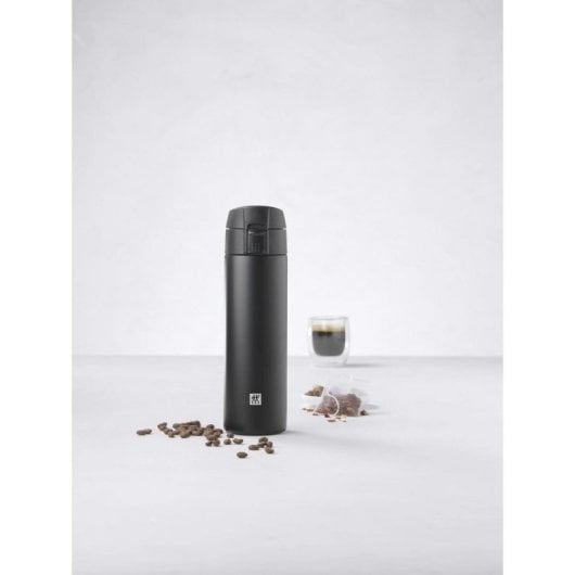 Termo de viaje ZWILLING Thermo 0.45L negro acero inoxidable aislamiento superior