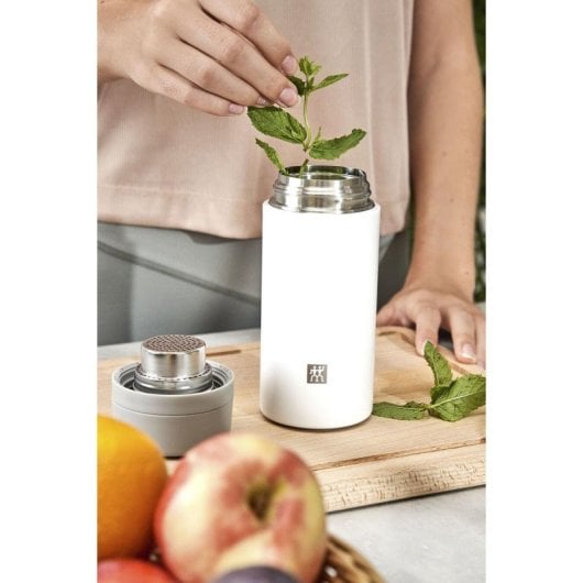 Termo infusor ZWILLING Thermo 0.42L acero inoxidable blanco/gris a prueba de fugas