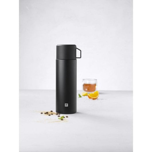 Termo ZWILLING Thermo 1L acero inoxidable negro tapa taza antigoteo