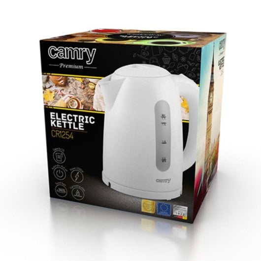 Bollitore Camry Premium CR 1254W 1,7L 2200W Bianco Indicatori Anticalcare