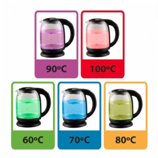Hervidor Esperanza EKK027 1,7 L 2200 W Vidrio Termostato Iluminado