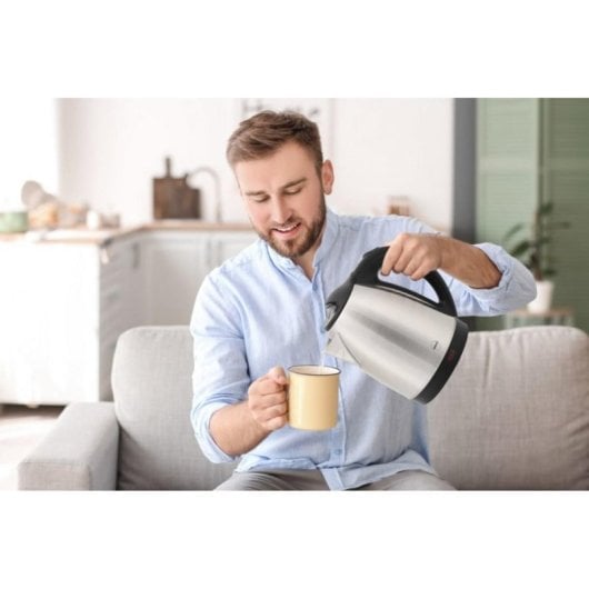 Hervidor Eldom CS25 Humi 1,7 L 1800W Plata Sin Cables Protección Sobrecalentamiento