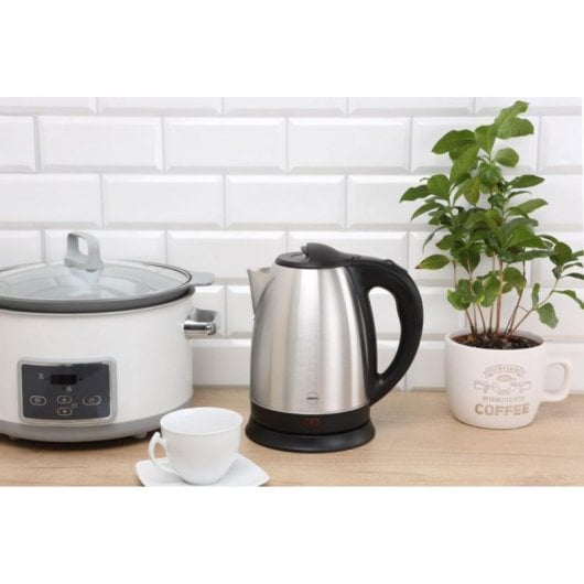 Hervidor Eldom CS25 Humi 1,7 L 1800W Plata Sin Cables Protección Sobrecalentamiento