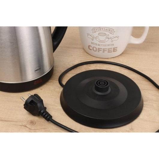 Hervidor Eldom CS25 Humi 1,7 L 1800W Plata Sin Cables Protección Sobrecalentamiento